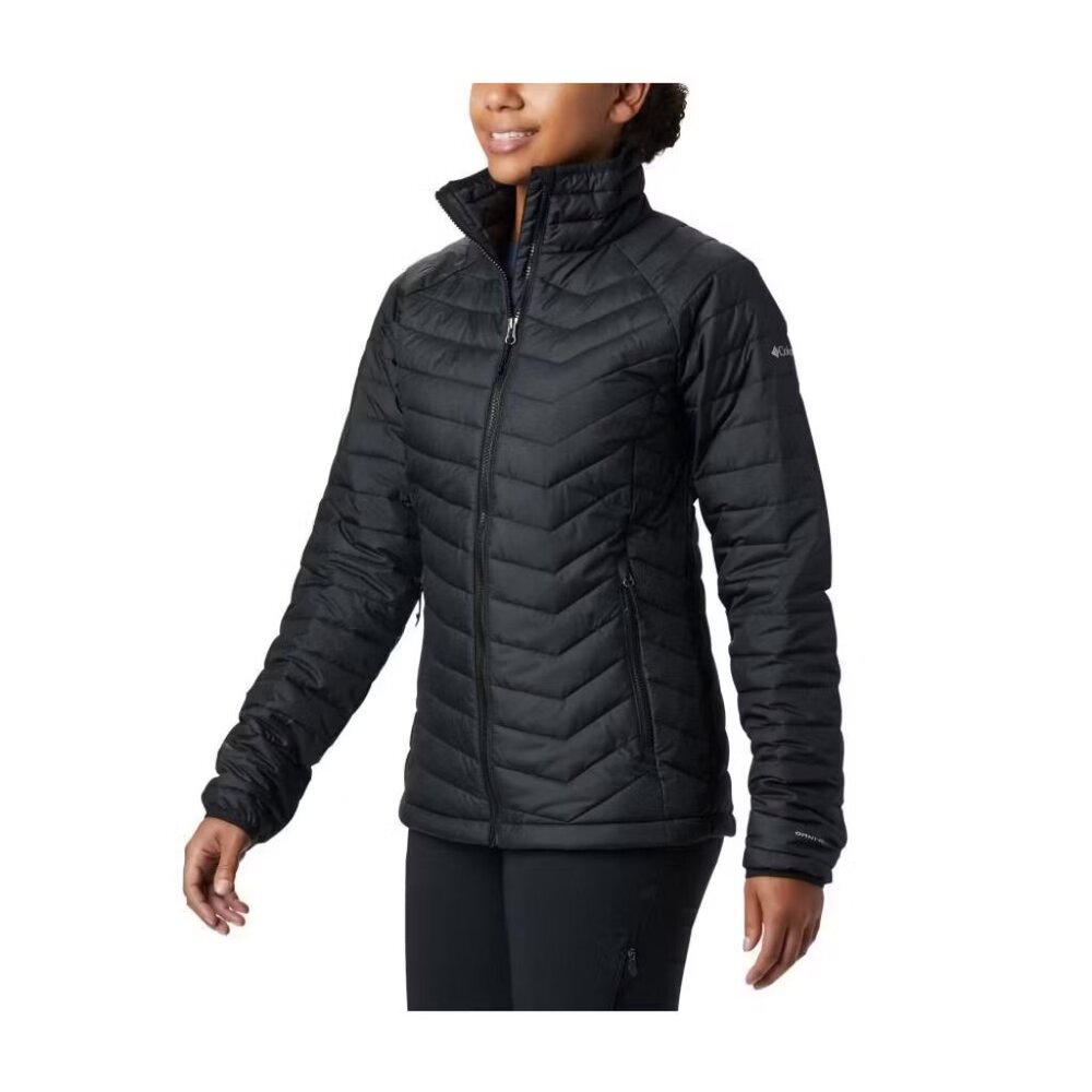 Columbia Women's Black Powder Lite Mock Neck Padded Puffer Jacket Size L‎